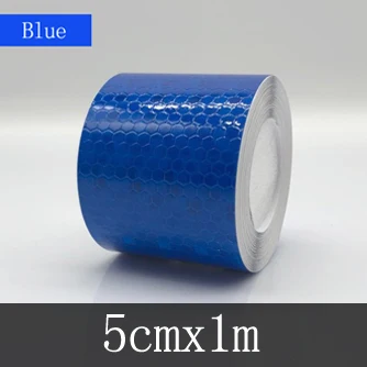 5cmx1m Reflective Bicycle Stickers Adhesive Tape for Bike Safety White Red Yellow Blue Bike Stickers Bicycle Accessories - Цвет: 5cmx1m