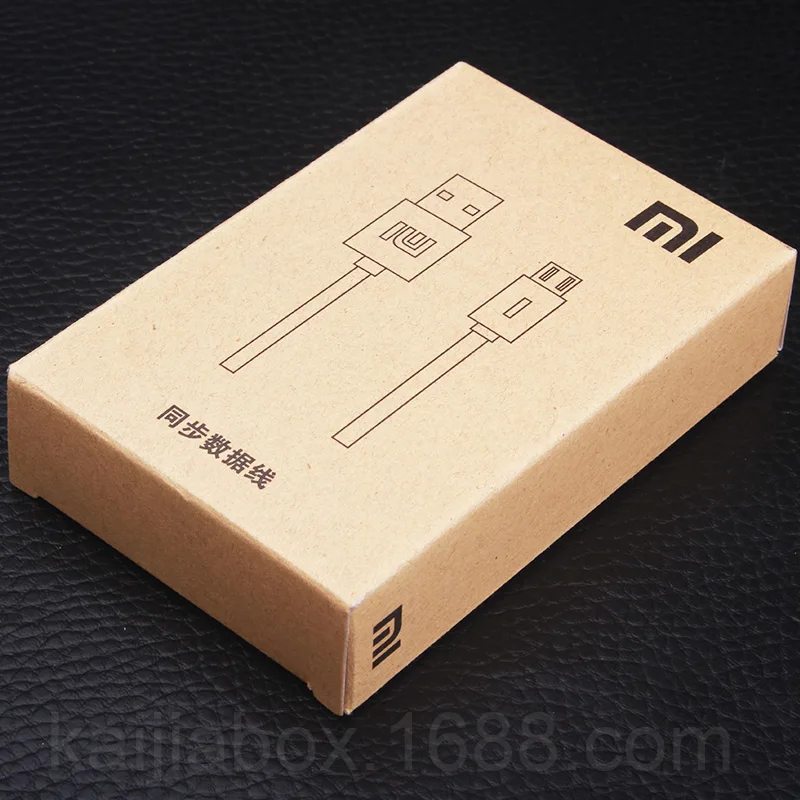 For Xiaomi USB Cable Retail Packaging Brown Kraft Paper Package Box