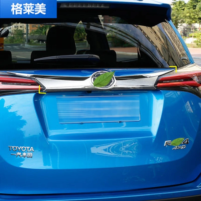 

For Toyota Rav4 Rav 4 2016 2017 ABS Chrome External Rear Tailgate Door Trunk Lid Trim Cover Decorative Sticker Car Accessories