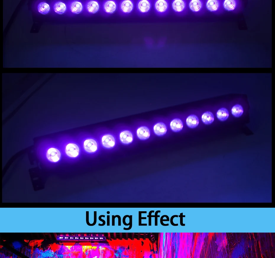 12 led uv luz de discoteca lâmpada