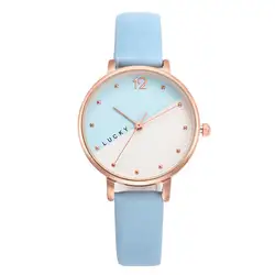 Для женщин Inter-Разноцветные часы кожа кварцевые часы прекрасно ремешок модные часы женские Водонепроницаемый женские часы Подарки Часы