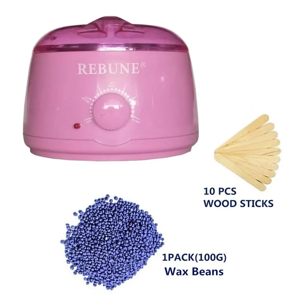 (Pink Set) REBUNE воск теплее 110 В/220 В 500 мл Pro машина для удаления волос парафин спа Красота нагреватель воска жарче горшок мини удаления волос Уход Инструмент - Цвет: (Pink Set)