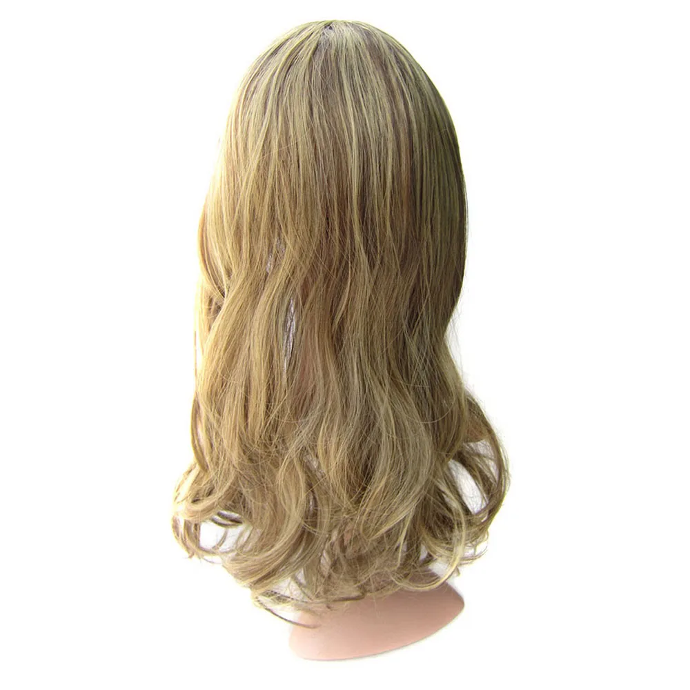 Delice 22" Synthetic Wavy Long Wig With Double Braids Headband Cosplay 3/4 Half Wigs For Women