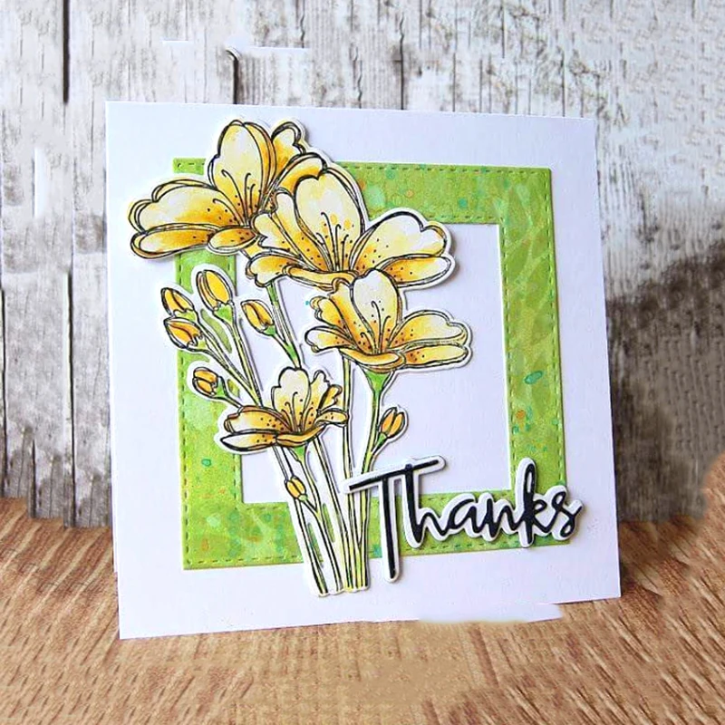 

SENTIMENT FLORALS Metal Cutting Dies and stamps DIY Scrapbooking Card Stencil Paper Craft Handmade Album Handbook Decoration