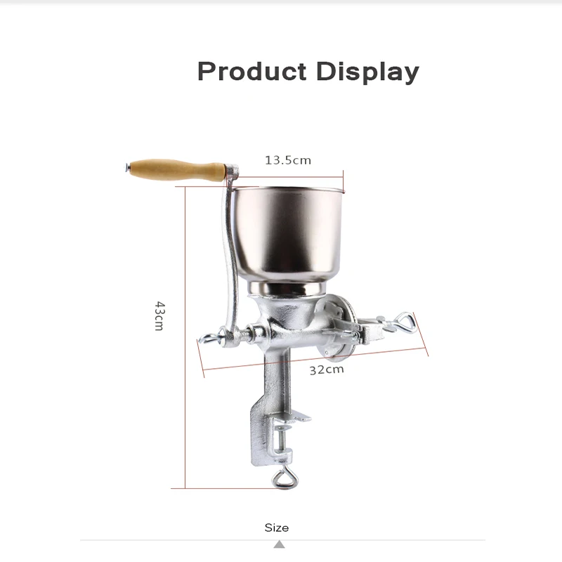 Ручная зерношлифовальная машина, кофемолка, стальная кухонная ручная шлифовальная машина, гайка с ручным управлением, кофемолка, мельница, инструмент