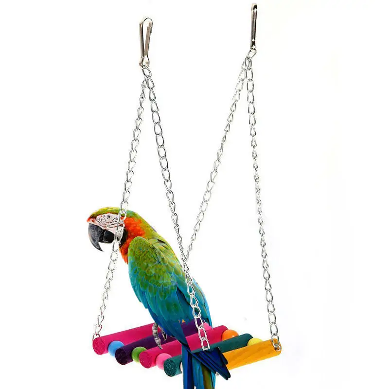 2018 Bird Parrot Budgie Cockatiel Cage Hammock Swing Toys Birds