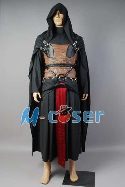 Звездные войны Косплей Дарт Реван костюм черная накидка униформа плащ Obi Wan костюм Кеноби Хэллоуин наряд халат индивидуальный заказ - Цвет: Darth Revan (Female)