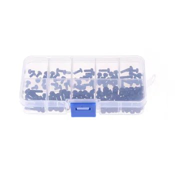 

160PCS/Set Practical New M3 Nylon Black Hex 8 Sizes Screws/ Nuts Assorted Kit Stand-off