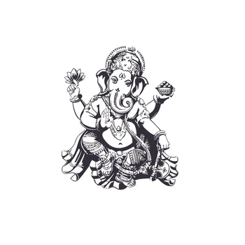 

Buddha Dance Indian Hinduism Wall Sticker Home Decor Wall Decal Elephant Ganesh Buddhism India Namaste Lotus Om Yoga God D570