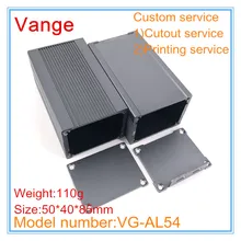 2 шт./лот железный серый цвет алюминиевая коробка 6063-T5 алюминиевый diy корпус 50*40*85 мм для проводов Разъемы