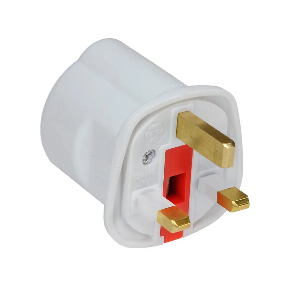 ЕС 2 Pin к UK 3 контактная розетка адаптер легкий компактный Портативный