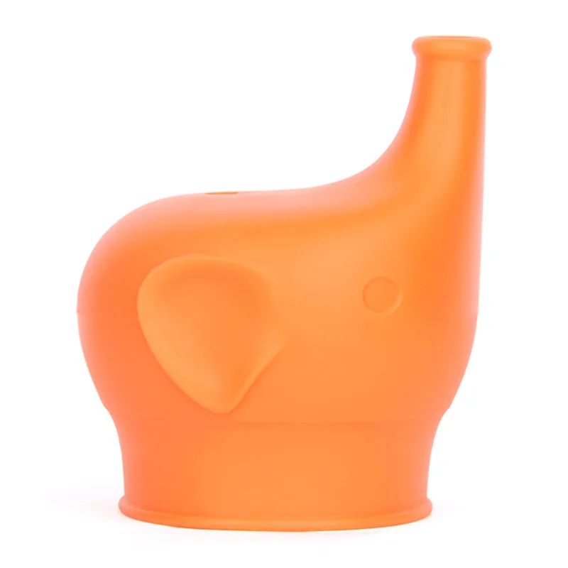 2 шт., силиконовая крышка для детских чашек, непроливающаяся герметичная детская чашка для обучения питью, Детские принадлежности для питья - Цвет: Оранжевый