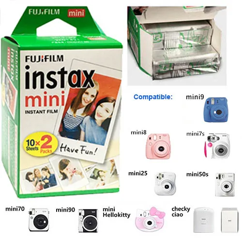 Fujifilm Instax Mini 9 Mini 8 фильм 2 пакеты 40 листов 3 дюймовая фотобумага для 7 s 90 25 камера с моментальной печатью снимков Share SP-1