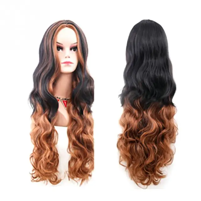 2018 New HOT Halloween Color Curl Gradient Hair Cosplay wig halloween
