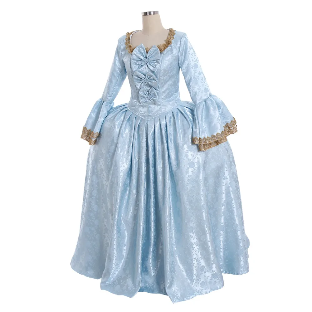 

Cosplaydiy 18th Century Marie Antoinette Colonial Rococo Ball Gown Dress Adult Women Blue Belle Dress Wedding Dress L320