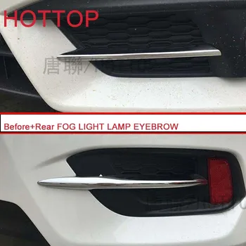 

For 2016 2017 Honda Civic Chrome Rear Fog Light Lamp Eyebrow Bumper Lid Eyelid Trim Cover Bezel Styling Garsish Molding