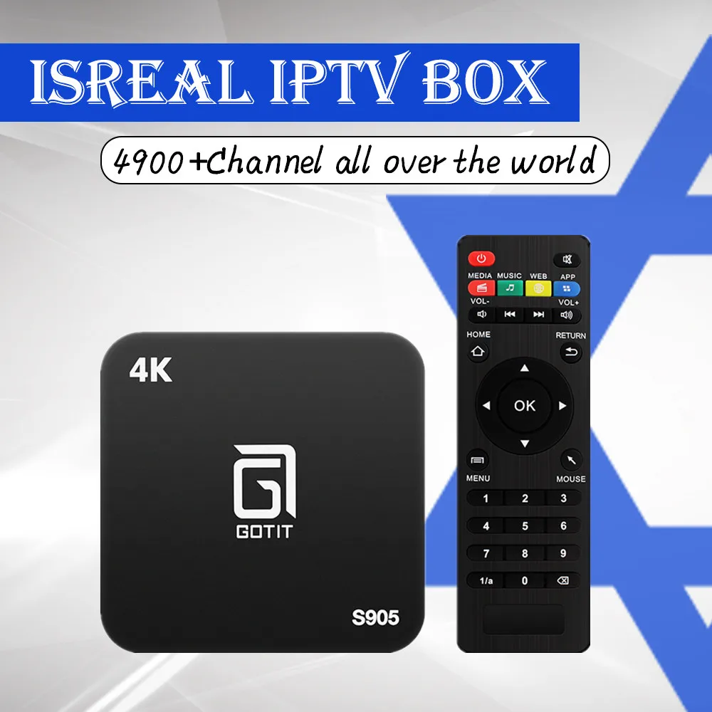 

Best Gotit S905 Android TV Box Arabic Europe Israel Portugal France Canada with 1 Year 4700 Pro IPTV Live& VOD smart set top box