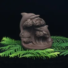 Керамическая горелка для благовоний фиолетовый песок сандаловое дерево домашний декор фигурки ладан база Дельфин украшения с дизайном «ракушка» подарок