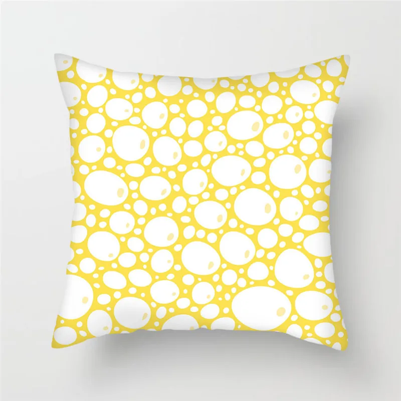 Fuwatacchi Yellow Geometric Cushion Cover Banana Wheat Ears Flower Throw Pillow Cover for Home Chair Sofa Decorative Pillows