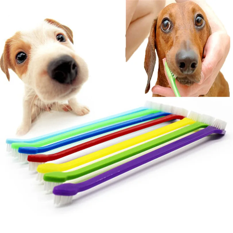 Pet Cat Dog Tooth Finger Brush Dental Care For Pet Toothbrush 17CM
