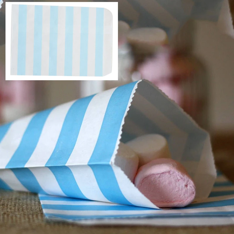 12 шт 13х19 см DIY конфеты полосатые бумажные пакеты сладкий любимый буфет Подарочный