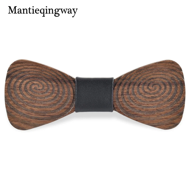 Mantieqingway бизнес деревянная Бабочка для Свадебные официальные костюмы геометрический Мужской деревянный галстук-бабочка галстук бренд