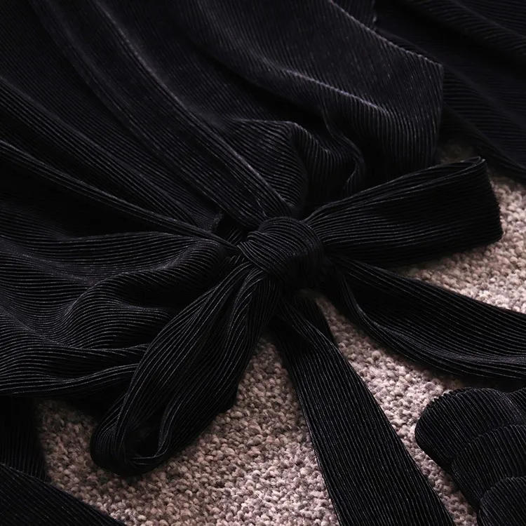 Korobov V образным вырезом с пышными рукавами шнуровка короткий набор блуз Высокая талия брюки женские 2 Peice наборы корейские повседневные Костюмы 77674