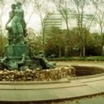 Fountain in a park  Bailey Fountain  Grand Army Plaza  Brooklyn  New York City  New York State  USA Poster (30 x 12)