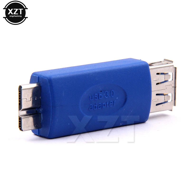

1pcs Blue Standard USB 3.0 USB3.0 AF Micro B connector male to type A Adapter computer extension convertor with OTG function