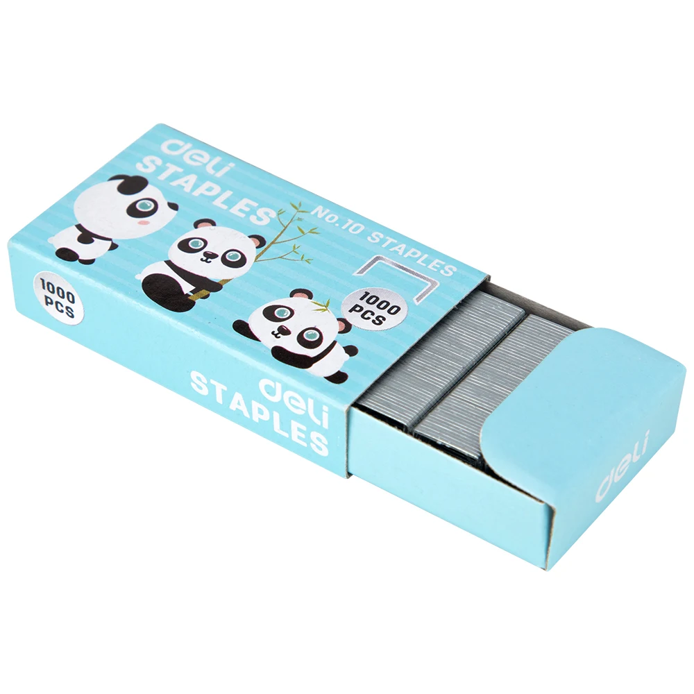 DELI Mini Stapler Panda deli 0453 1 Set with staples cute stapler stationery office supply School accessories