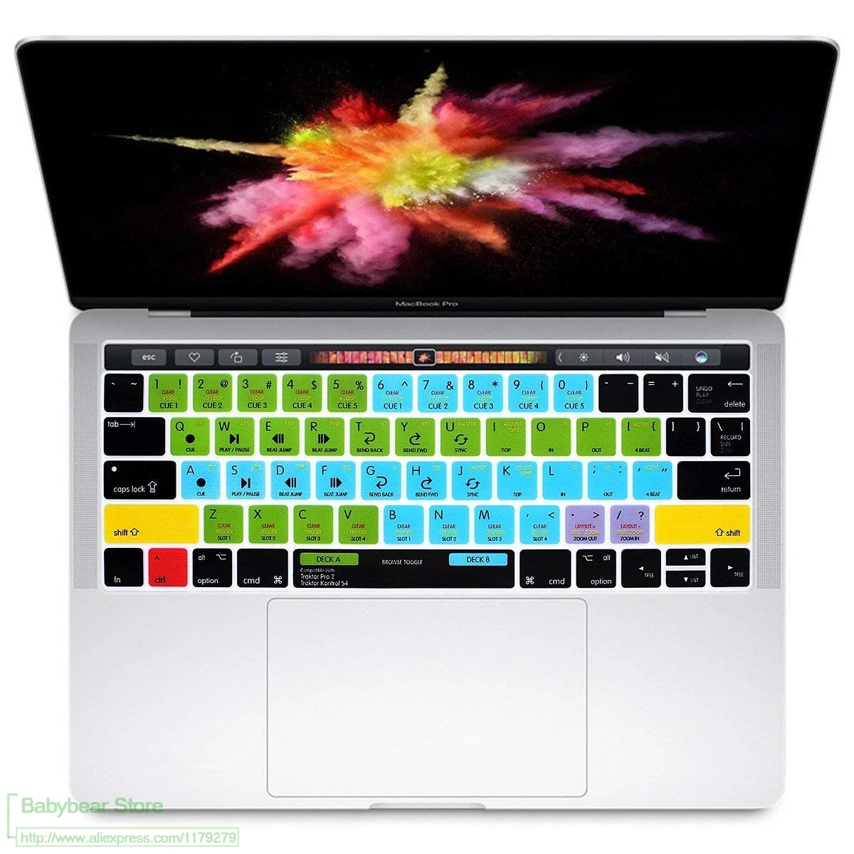 Чехол для клавиатуры кожаный силикон Traktor Kontrol S4 горячий ключ ярлык для Macbook Pro 1" 15" / с сенсорной панелью