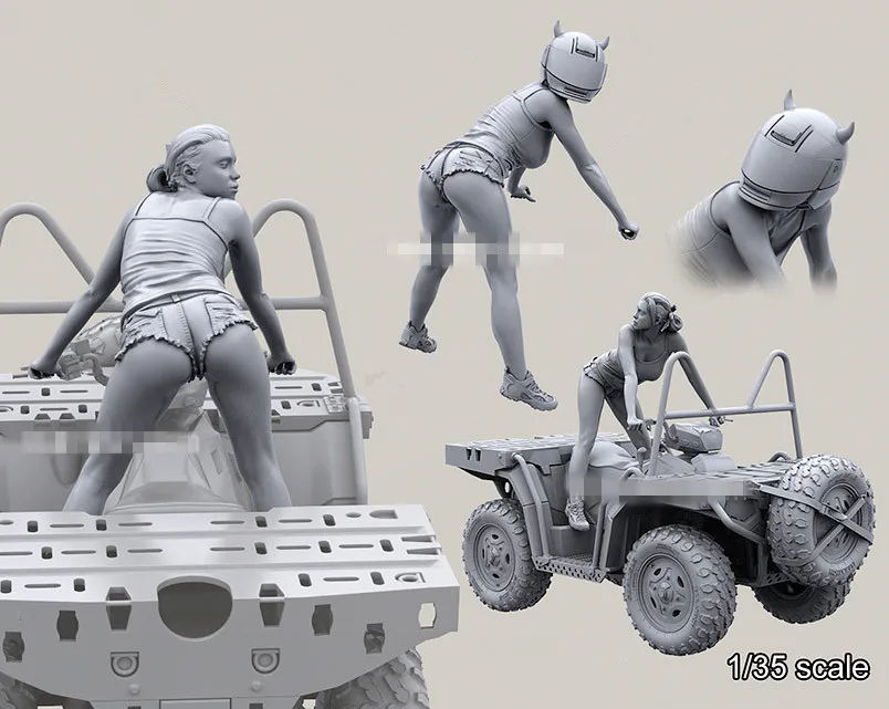 

1:35 Resin Figure Model Kit Unassambled Unpainted //X285 (NO CAR)