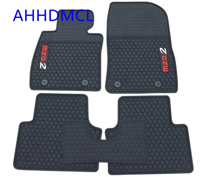 Car Rubber Floor Mats Anti Slip Mat Carpets Feet Pad For Mazda 2 2007