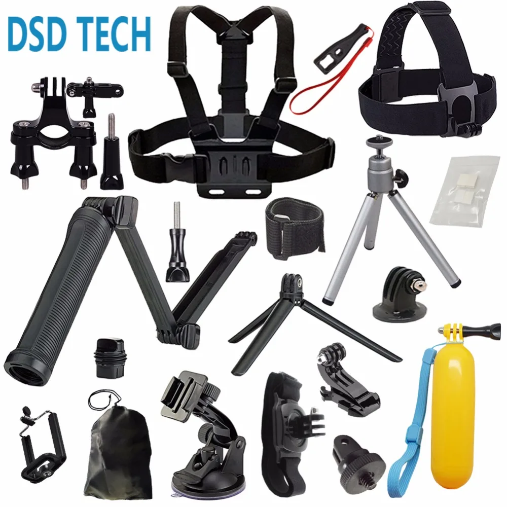DSD TECH for GoPro 3 way grip arm stick chesty gopro mount kit for