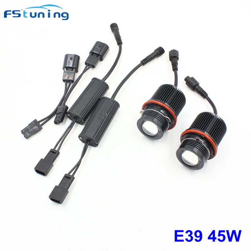 FSTUNING 12V 45W canbus E39 фар Светодиодный ангельские глазки габаритных лампочек для BMW E39 светодиодный X5 E53 E60 E61 E63 E65 E66 ангельские глазки