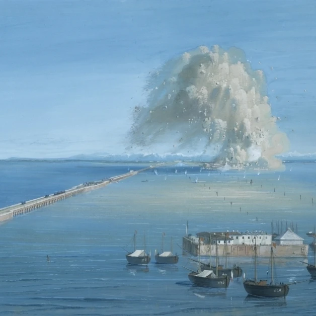 Blowing Of A Mine In San Giuliano Poster Print (24 x 18)