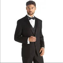tailor suits men groom wedding tuxedo black formal high quality custom made suits 2016 3 piece suit