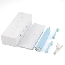 Новая синяя Водонепроницаемая IPX 7 электрическая ультразвуковая зубная щетка с щетиной DuPont один ключ для переключения пятискоростного режима очистки