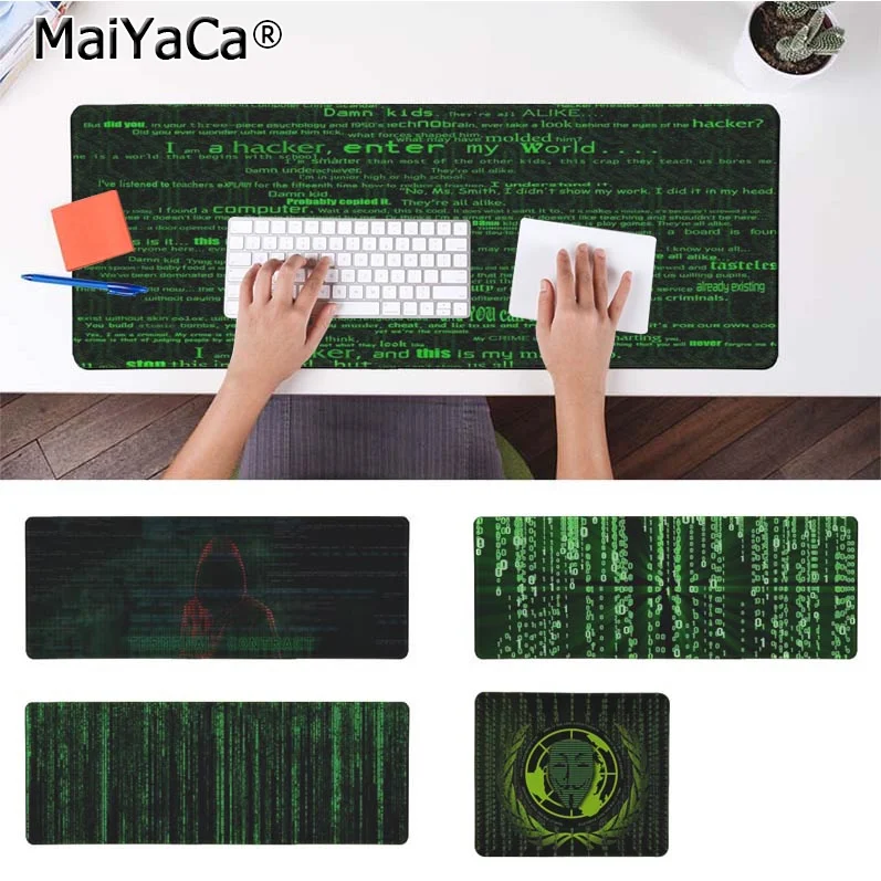

MaiYaCa Quality Hacker Style Customized MousePads Computer Laptop Anime Mouse Mat Free Shipping Large Mouse Pad Keyboards Mat