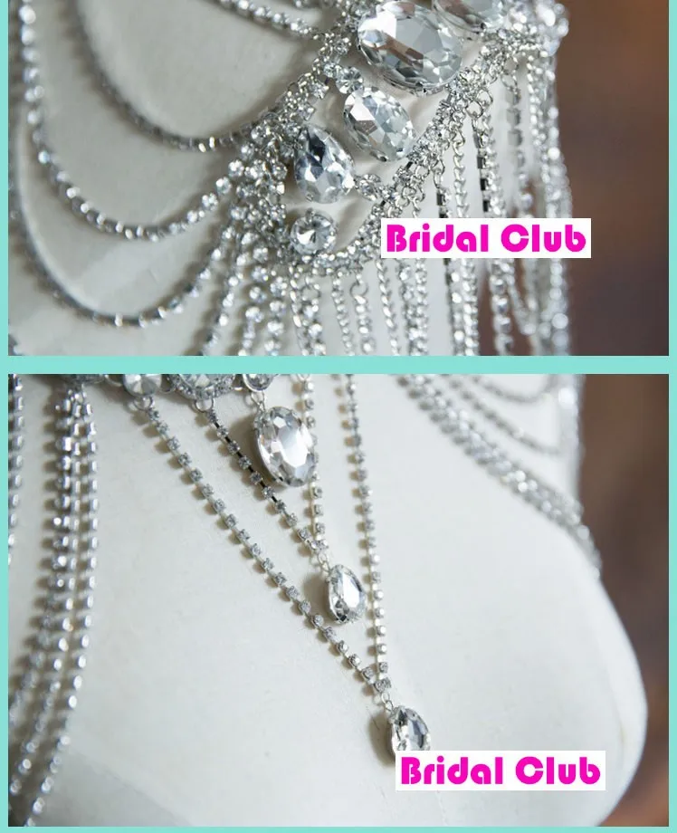 HMSTORY роскошное свадебное ожерелье, плечевой ремень, свадебное платье, цепочка на плечо, Рождественский подарок на день Святого Валентина, ожерелье