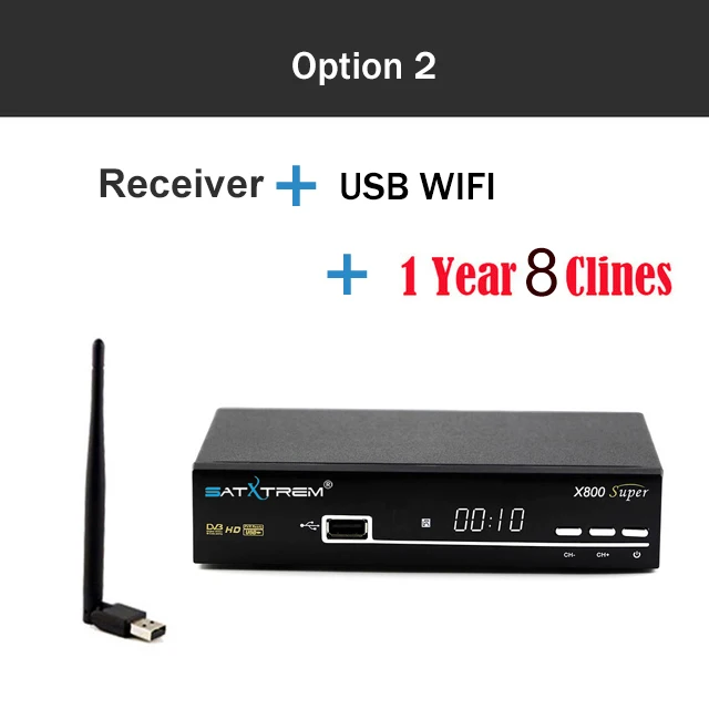 Спутниковый ТВ приемник X800 супер DVB-S2 Full HD 1080P рецептор+ USB Wifi 1 год камера Португалия Испания Италия польский ТВ - Цвет: n WIFI n CCCAM