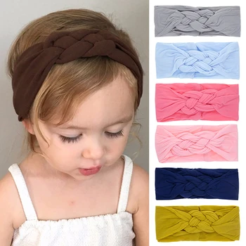 

Solid Cute Baby Elastic Headband Newborn Soft Girls Headbands Cross Knot Turban Hair Accessories Cotton Headwrap Hair Bands
