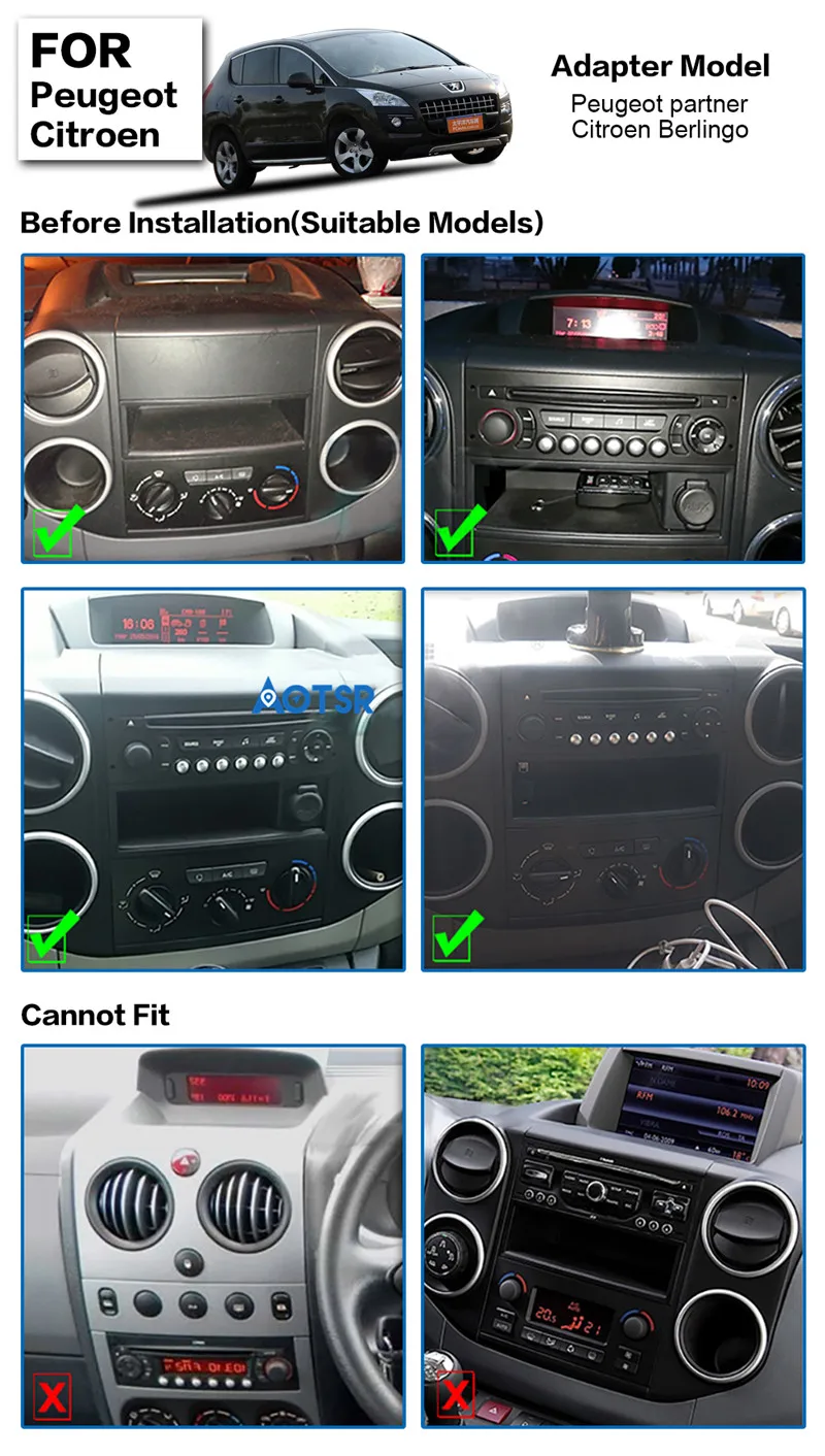 Discount Android 8.1 Car DVD GPS For Citroen Berlingo Peugeot Partner Auto Radio FM RDS Stereo Glonass Navigation Audio Video Multimedia 4
