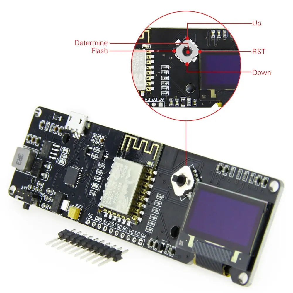 ESP8266 OLED preflashed макетная плата) экран 0 96 дюймов версия + 18650 Держатель батареи OLED|oled