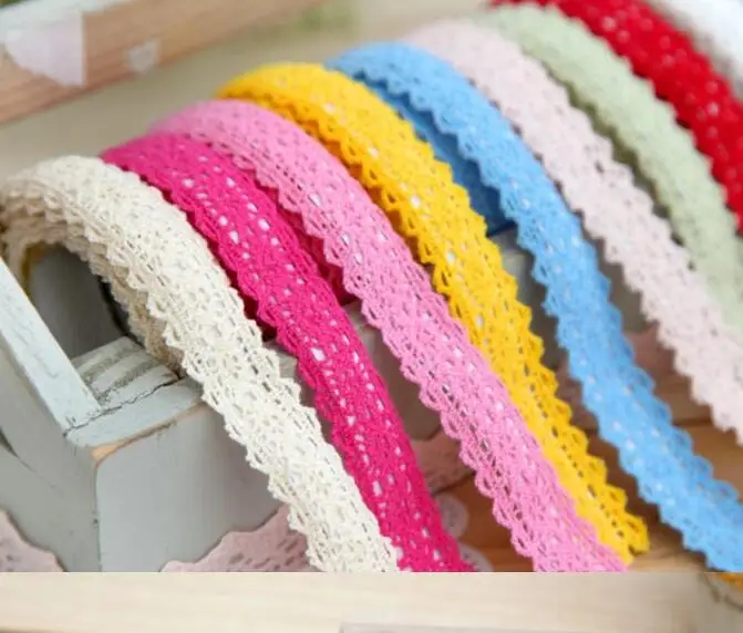 

Sloid color lace cotton tape stickers manual diy Multifunction album diary decorative fabric tape
