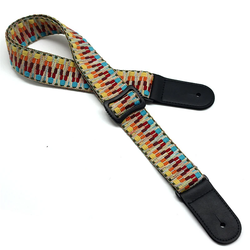 

Ukulele Acoustic Guitar Straps 2016 Cartoon Style Belts Upscale Durable Guitar Shoulder Strap Pure Cotton Print Belt Best Price