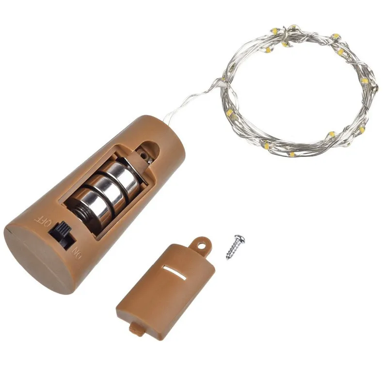 1M 2M Wine Bottle Light Cork Shape Battery Copper Wire led String Lights for Bottle DIY LED Bulbs Outdoor Christmas Tree Wedding