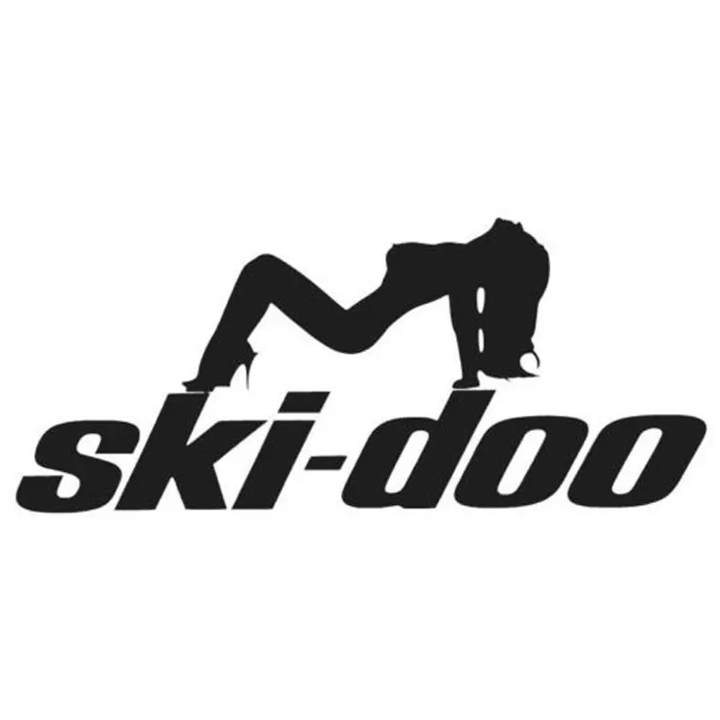 

17.8CM*7.8CM Skidoo Decals Quad Plow Snowmobie Trailer Sticker Car Sticker Car Styling Decoration Black Sliver C8-1118