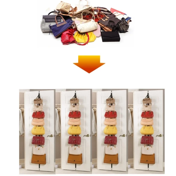 cheap Superior Home Storage Holders Stand Folding Hanging Cap Rack Holder Hat Clothes Organizer Over Door Straps With 16 Hook JY