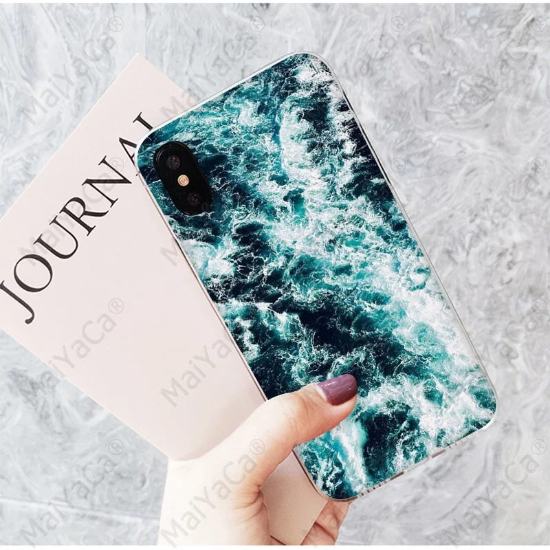 Чехол MaiYaCa Blue sea DIY с красивыми рисунками для телефонов iPhone 7 7plus X XS MAX 6 6S 8 8Plus 5 5S XR